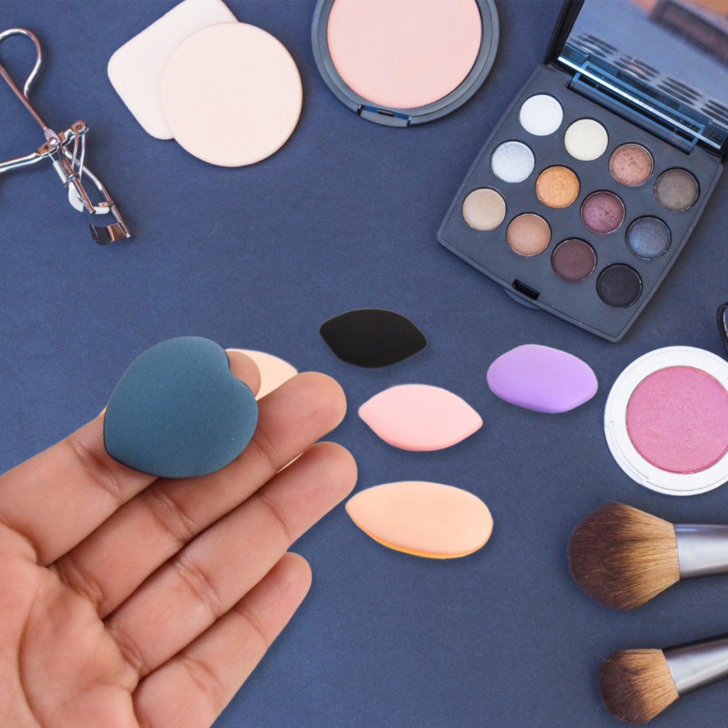 Mini Finger Makeup Powder Puff (Multicolour 8 Pcs Set) Mini Finger Makeup Powder Puff (Multicolour 8 Pcs Set)